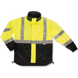 Ergodyne GloWear 8360 Class 2 Reversible Work Jacket - Yellow/Lime ERGO-8360-Black-Gray