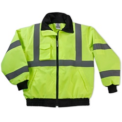 Ergodyne GloWear 8379 Class 3 Economy Bomber Jacket - Yellow/Lime ERGO-8379-Lime