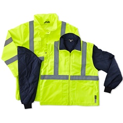 Ergodyne GloWear 8385 Class 3 4-In-1 Jacket - Yellow/Lime ERGO-8385-Lime