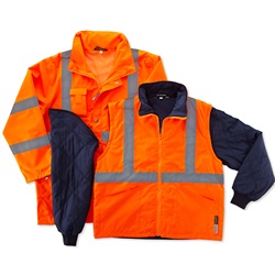 Ergodyne GloWear 8385 Class 3 4-in-1 Jacket - Orange ERGO-8385-Orange