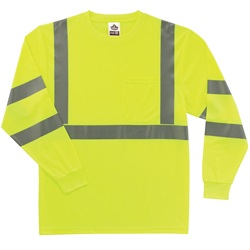 Ergodyne GloWear 8391 Class 3 Long Sleeve Safety Shirt - Yellow/Lime ERGO-8391-Lime