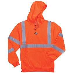 Ergodyne GloWear 8393 Class 3 Hooded Sweatshirt - Orange ERGO-8393-Orange