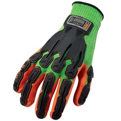 Ergodyne ProFlex 920 Nitrile-Dipped Dorsal Impact-Reducing Gloves ERGO-920-Lime