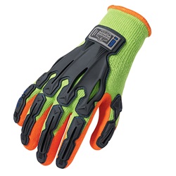 Ergodyne Proflex 921 Thermal Rubber-Dipped Dorsal Impact-Reducing Gloves ERGO-921-Lime