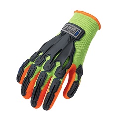 Ergodyne Proflex 921 Thermal Rubber-Dipped Dorsal Impact-Reducing Gloves ERGO-921-Lime