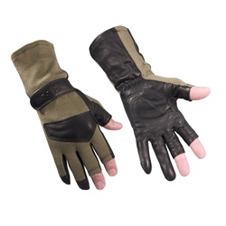 Wiley-X Aries Work Gloves - Fingerless Cut Resistant Flight Glove - Foliage Green G312