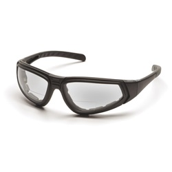 Pyramex XSG Readers Safety Glasses/Goggles - Black Foam Lined Frame - Clear Bifocal Lens GB4010STR