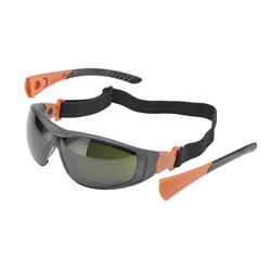 Elvex Go-Specs II Safety Glasses/Goggles - Black Frame - Green Shade 5 Welding Lens GG-45WS5-AF