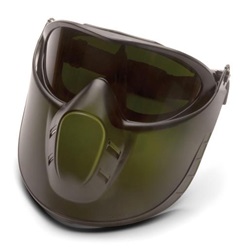 Pyramex Capstone Shield Goggles - Removable Face Shield - 5.0 IR Filter Anti-Fog Lens GG504TSHIELDIR5