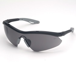 Crews Hombre Safety Glasses - Black Frame - Gray Anti-Fog Lens HB112AF