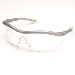 Crews Hombre Safety Glasses - Silver Frame - Clear Lens HB140
