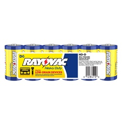 Rayovac Heavy Duty Industrial Size D Batteries 6 Pack HD-DD-6
