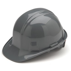 Pyramex HP14112 Hard Hat - 4-Point Ratchet Suspension - Gray HP14112