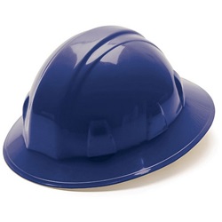 Pyramex Full Brim Style Hard Hat with 4 Point Ratchet Suspension - Blue HP24160