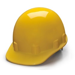 Pyramex Sleek Shell Cap Style Hard Hat with 4 Point Ratchet Suspension - Yellow HPS14130