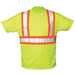 ANSI Class 2 T-Shirt with 4 Inch Dot Trim in Hi-Viz Lime ILDOTTS