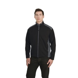 Port Authority Two-Tone Soft Shell Jacket in Black with Graphite Colorblocking J794-Black-Graphite