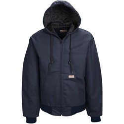 Red Kap Men's Blended Duck Zip-Front Hooded Jacket JD20ND