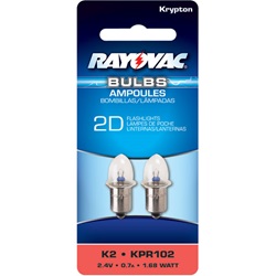 Replacement Krypton Bulb fits 2D Flashlight - Flanged Base K2-2