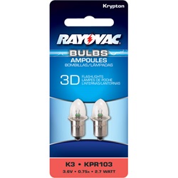 Replacement Krypton Bulb fits 3D Flashlight - Flanged Base K3-2