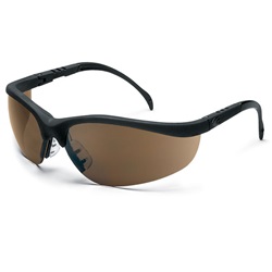 Crews Klondike Safety Glasses - Black Frame - Brown Lens KD11B