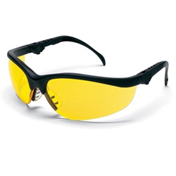 Crews Klondike Plus Safety Glasses - Black Frame - Amber Lens KD314