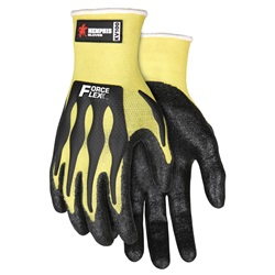 Memphis Kevlar ForceFlex Gloves with Black Nitrile Coating Yellow KV100