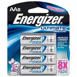 Energizer Lithium AA Batteries, e2, 8-pack L91BP-8