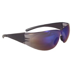 Radians Illusion Safety Glasses - Smoke Frame - Blue Mirror Lens LL0970ID