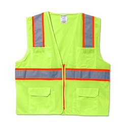 OccuNomix Classic Solid Two-Tone Surveyor Vest - Yellow LUX-ATRANS-Yellow
