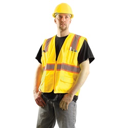 OccuNomix LUX-ATRANS Classic Solid Two-Tone Surveyor Safety Vest - Yellow/Lime LUX-ATRANS-Yellow