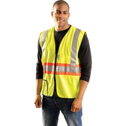 OccuNomix Expandable Two Tone Zipper Vest LUX-SSG2TZ