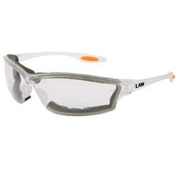 Crews Law 3 Safety Glasses - Clear Foam Lined Frame - Clear Anti-Fog Lens LW310AF