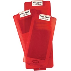 Mark II Red Extinguisher Cabinet Cover w/ Pull Here Label M2CRBR