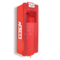 Mark II Indoor/Outdoor Plastic Fire Extinguisher Cabinet Red Tub w/ Red Cover M2MBR