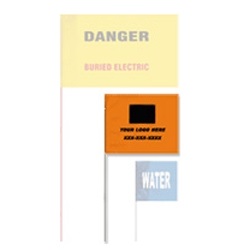 Presco Printed Plastic Marking Flags 4x5 MF45PP
