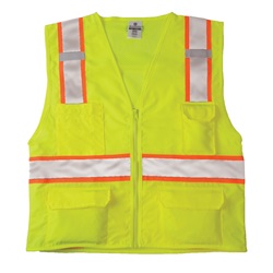 ML Kishigo 1163 Solid Front Mesh Back Safety Vest - Yellow/Lime MLK-1163