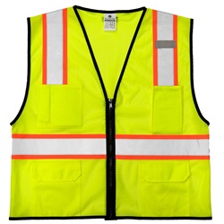 ML Kishigo 1517 Economy Series Contrasting Mesh Safety Vest - Yellow/Lime MLK-1517