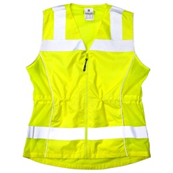 ML Kishigo 1521 Deluxe Ladies Class 2 Fitted Safety Vest - Yellow/Lime MLK-1521