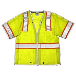 ML Kishigo 1552B Brilliant Series Class 3 Breakaway Safety Vest - Yellow/Lime MLK-1552B