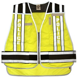 ML Kishigo 4001BZ 400 PSV Pro Series Police Safety Vest - Lime/Black MLK-4001BZ