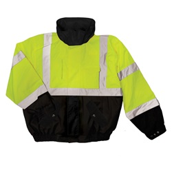 ML Kishigo 9670 Fleece Lined Bomber Jacket - Yellow/Lime MLK-9670