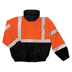 ML Kishigo 9671 Fleece Lined Bomber Jacket - Orange MLK-9671