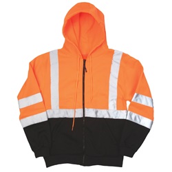 ML Kishigo JS103 Full Zip Hoodie Sweatshirt - Orange MLK-JS103
