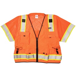 ML Kishigo S5011 Professional Class 3 Surveryor Safety Vest - Orange MLK-S5011