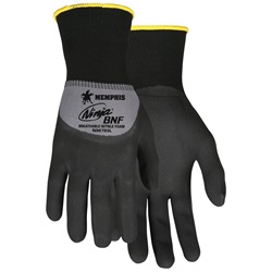 Memphis N96793 Ninja BNF Gloves - 15 Gauge Nylon/Spandex Shell - Breathable Nitrile Foam Coated Palm & Knuckles N96793