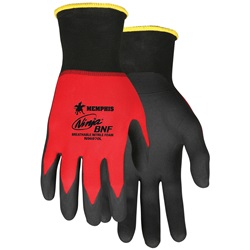 Memphis N96970 Ninja BNF Gloves - 18 Gauge Nylon/Spandex Shell - Breathable Nitrile Foam Coated Palm N96970