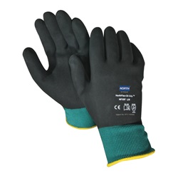 North Safety NF35F Northflex Oil Grip Gloves - Nitrile Coating - Green - Full Hand Dip NF35F