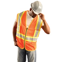 OK-1 OLDOTMZ Class 2 Premium Mesh Two-Tone Vest - Orange ODOTMZ