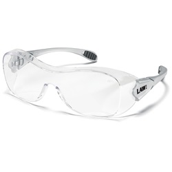 Crews Law OTG Safety Glasses - Silver Frame - Clear Anti-Fog Lens OG110AF